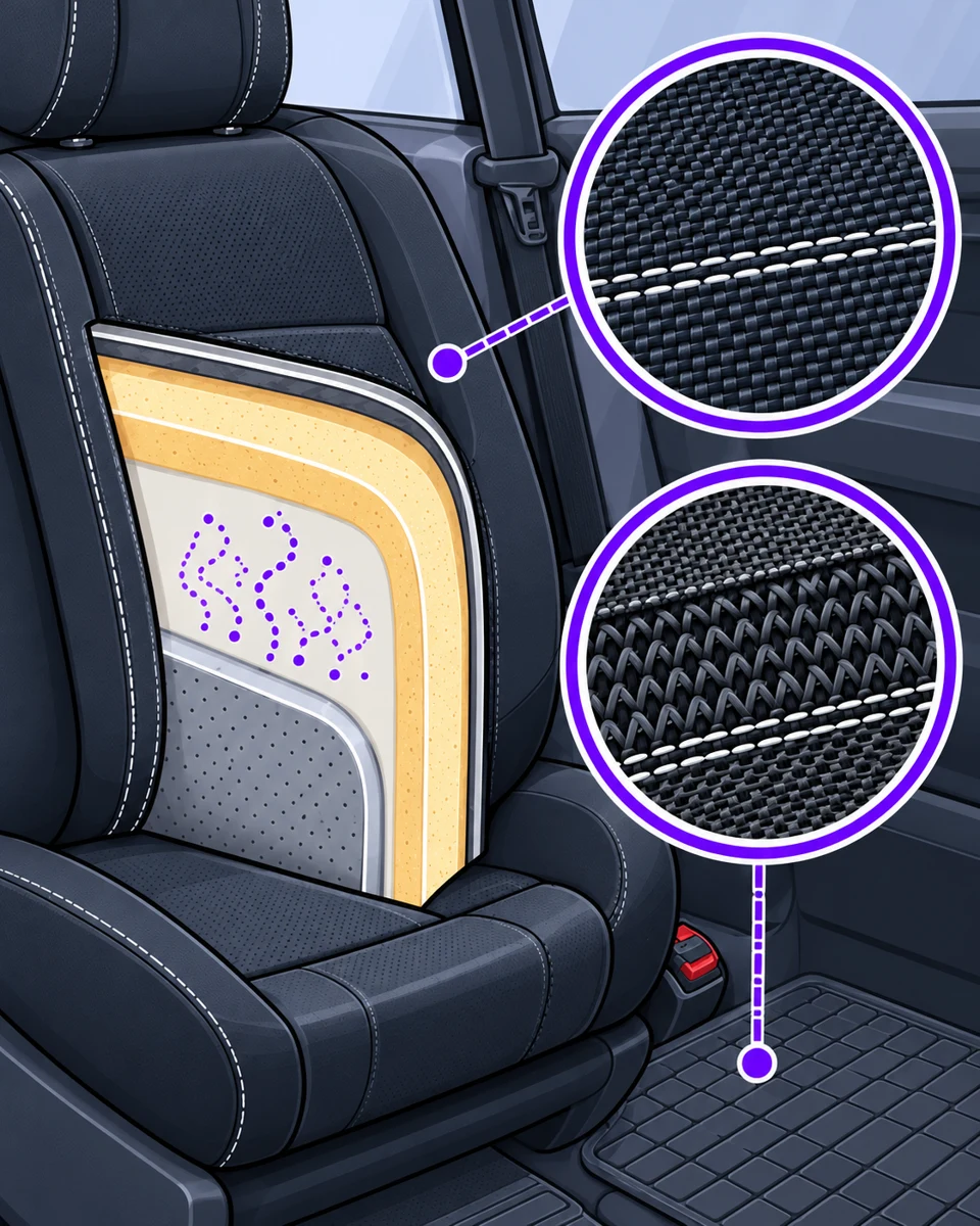 Ilustração da origem do odor: Carro